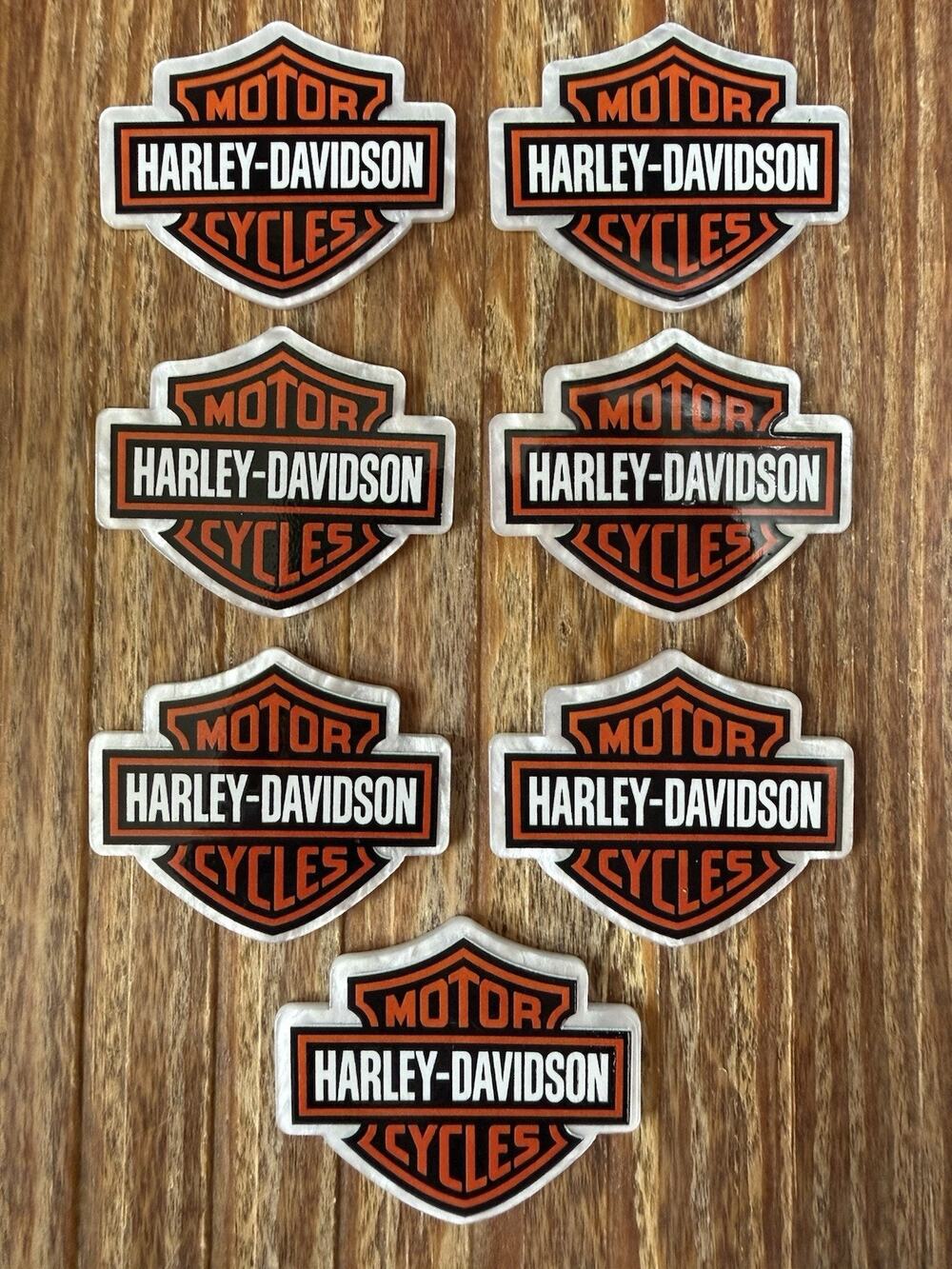 7 Pc Harley Davidson Acrylic Flatbacks